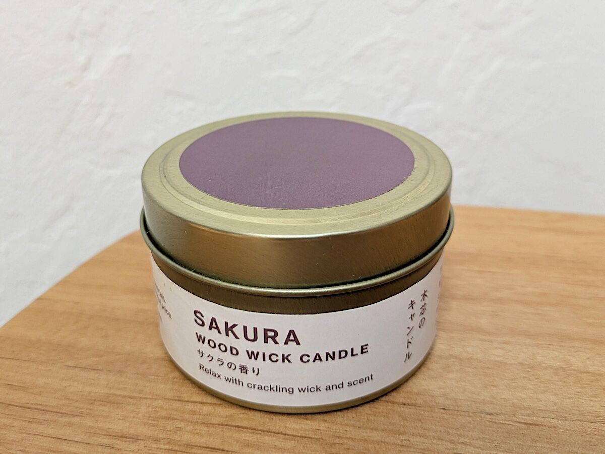 木芯のキャンドル（桜）