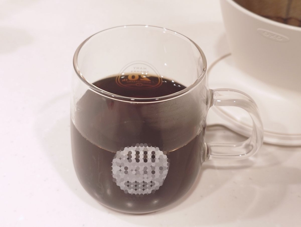 OXOオートドリップコーヒーメーカーの出来上がり画像