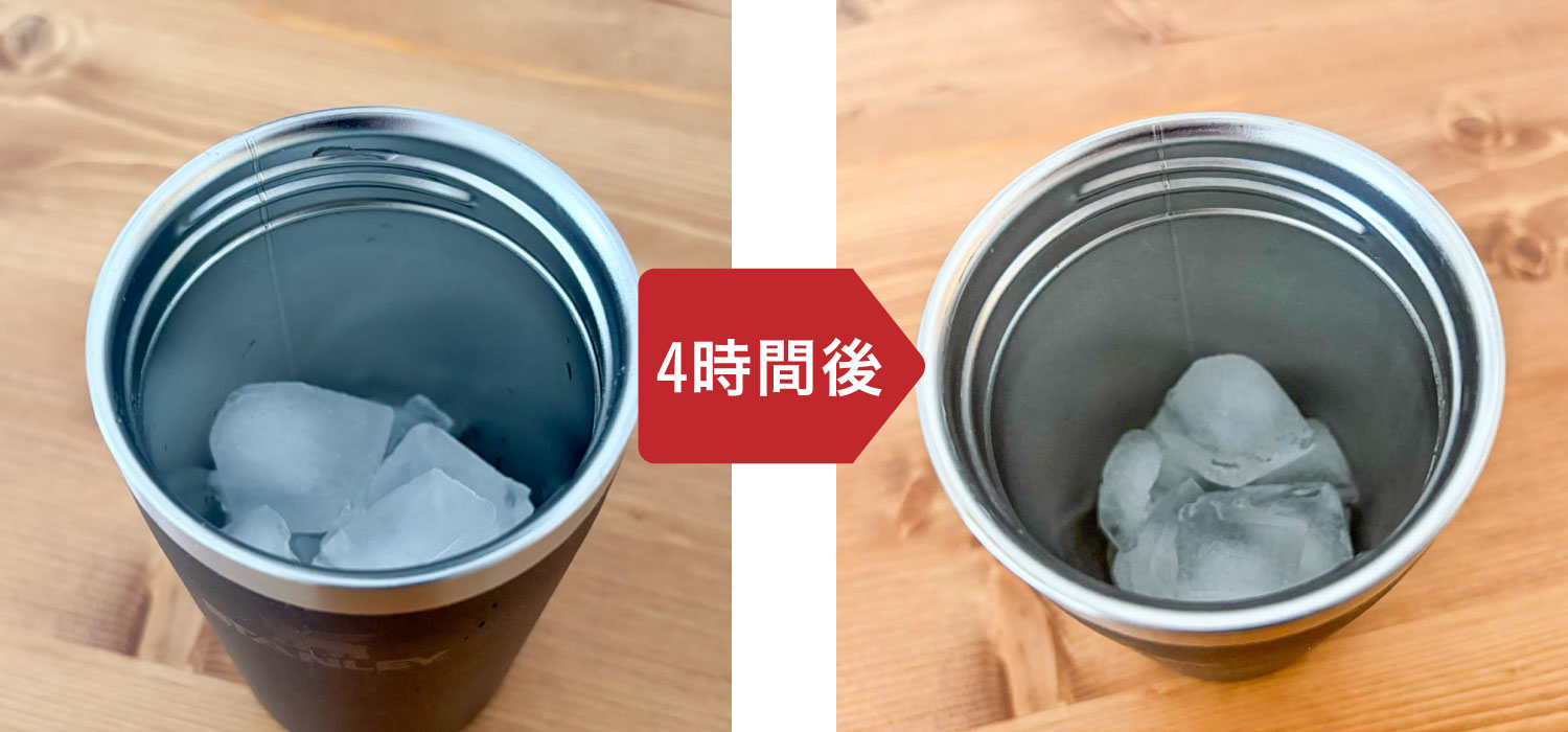 スタンレー真空マグの保冷力テスト結果