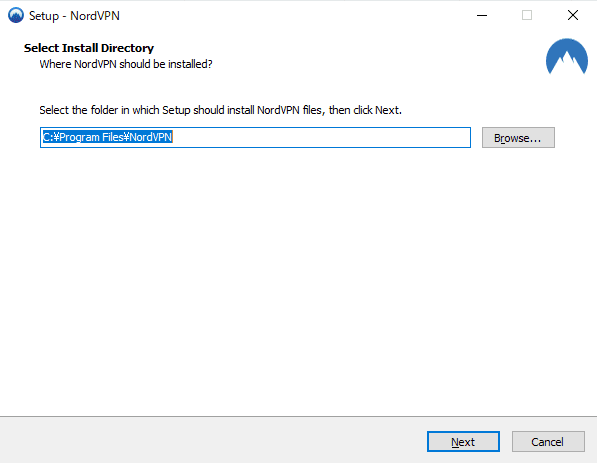 NordVPN公式ホームページ アプリインストール画面
