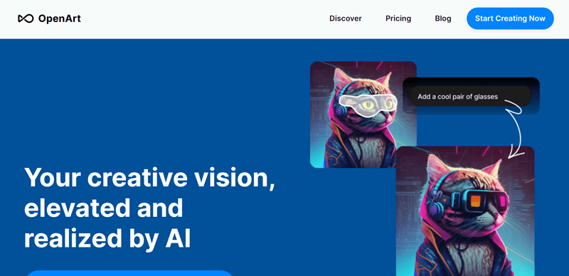 Open Art トップページ画面