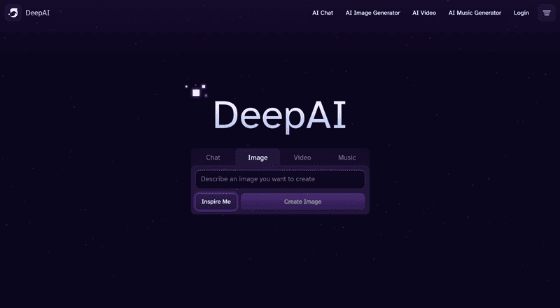 DeepAI 操作画面