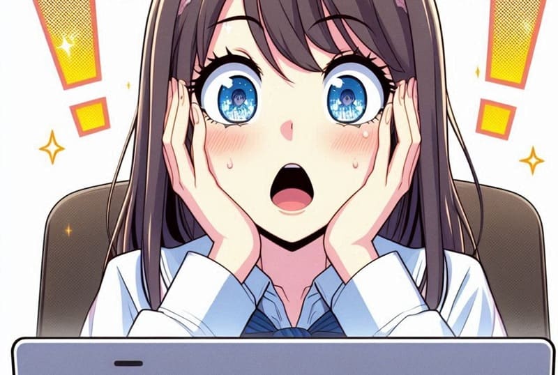驚く女性