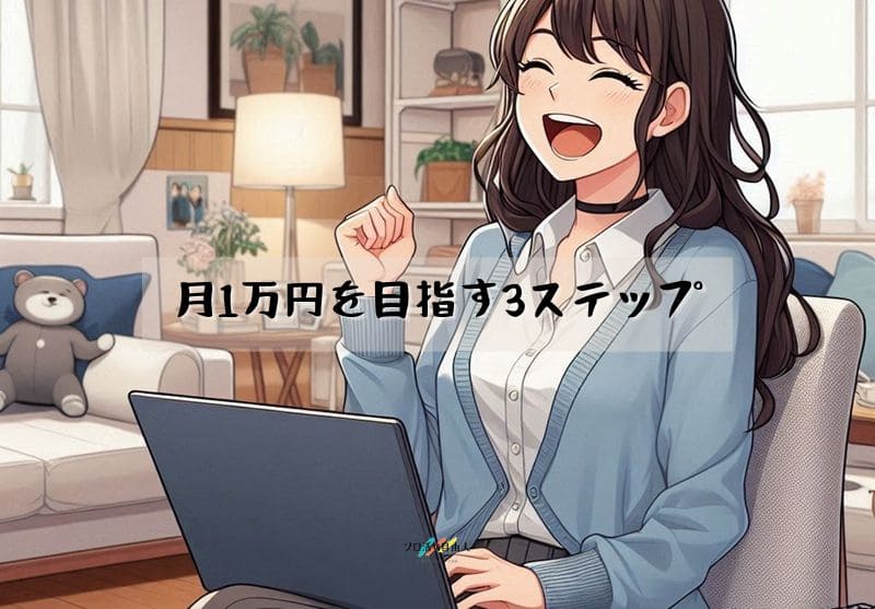 月1万円を目指す3ステップ