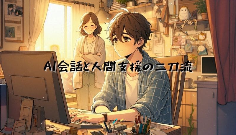 AI会話と人間支援の二刀流