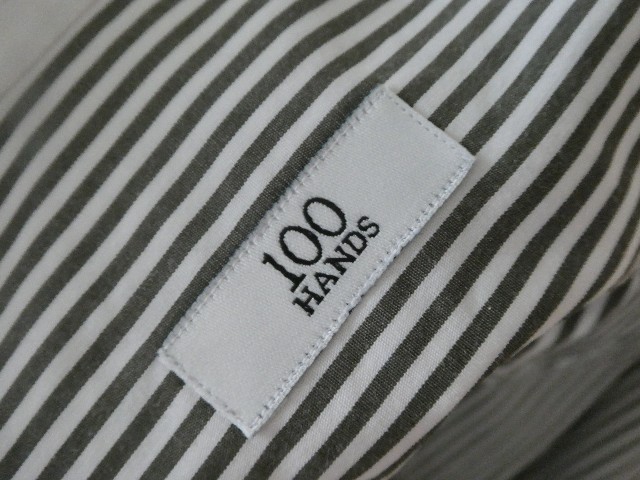 【手縫いシャツ】100 HANDS 最高級ゴールドライン 白40-15.75 100handsのグレークレリックシャツ - そろそろ趣味についてまとめようナ