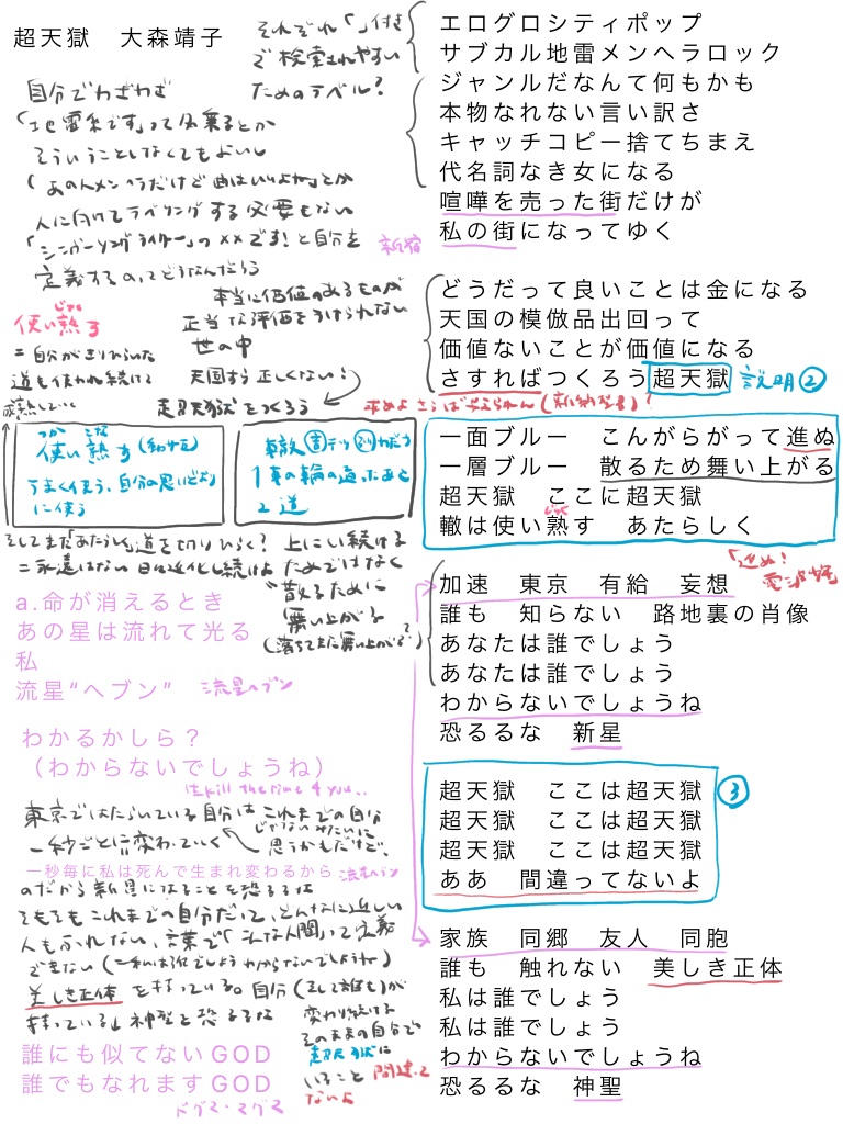 大森靖子「超天獄」個人的解釈 - あんらくし