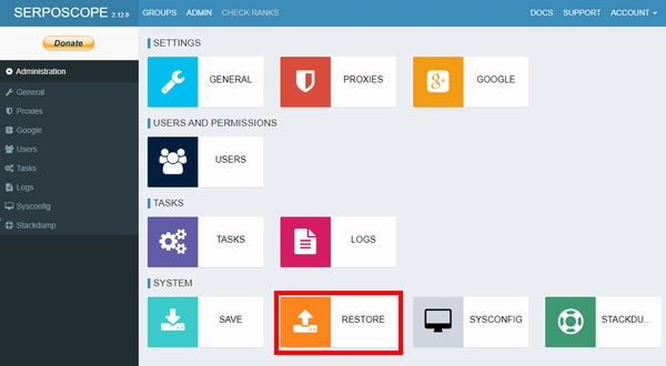 SERPOSCOPEのデータ移行手順 SERPOSCOPEのデータ移行手順