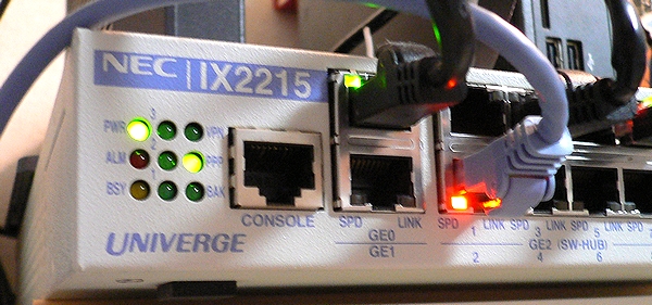 NEC - NEC IX2215　最新ファームウェア　IPoE可能　ルータ　電源ケーブル無し 高性能・多機能ルータ UNIVERGE IX-R/IX-Vシリーズ | NEC