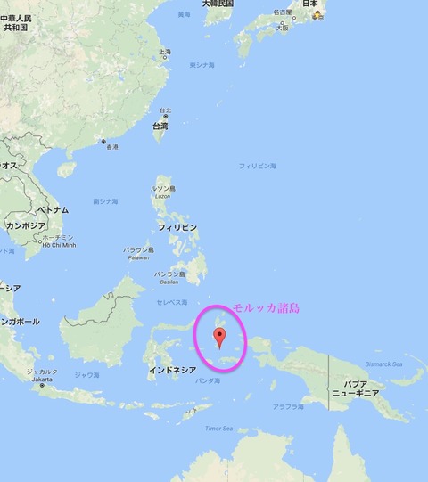 モルッカ諸島地図