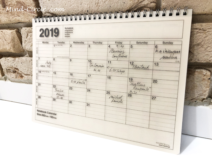 そろそろ来年の予定や目標を考える10月 ノート型カレンダー手帳に消せるボールペンでスケジュール管理 気持ちいい心でいたい