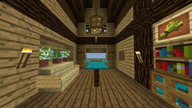 マイクラpe 建築紹介 木と緑と花の家 みっかぼーず
