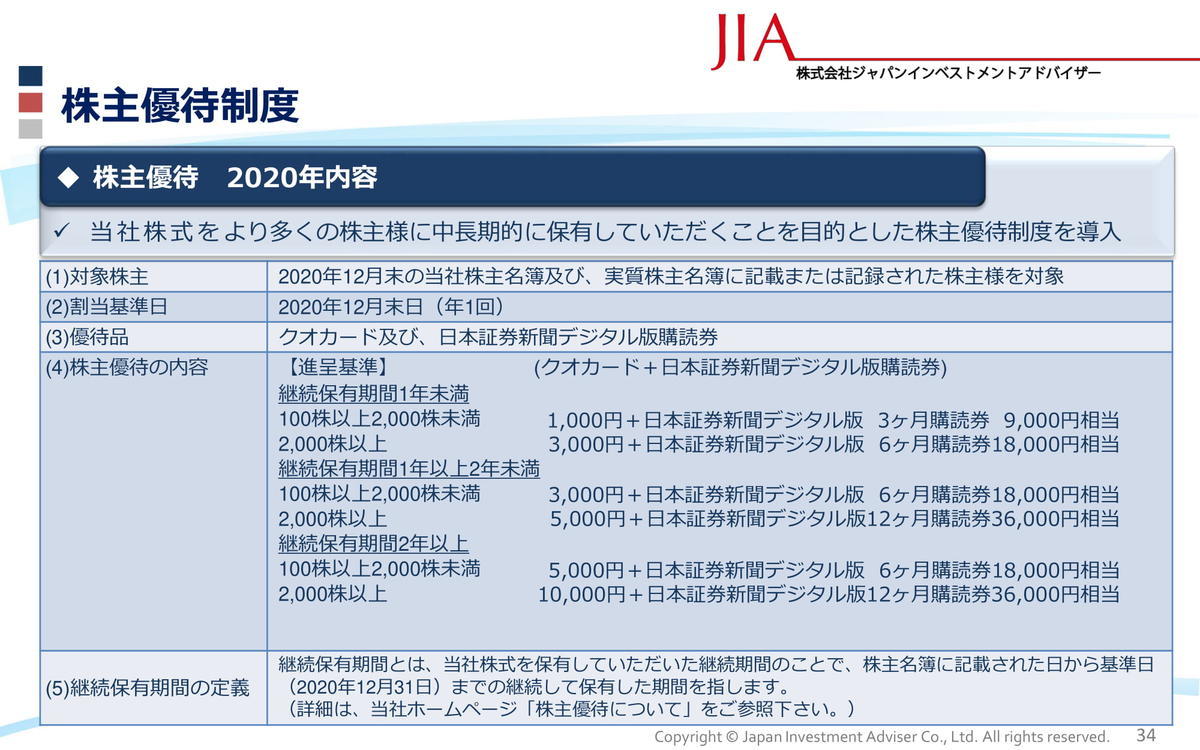 銘柄分析 】長期保有で総合利回り10％超え！優秀な株主優待銘柄 ｜ ジャパンインベストアドバイザー (７１７２） - 副業ハクナマタタ