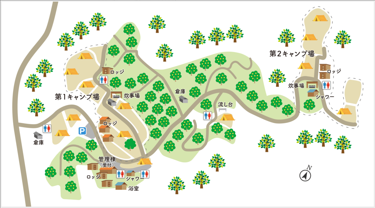 オレンジ村オートキャンプ場の地図