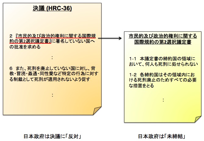 画像：決議に含まれた問題点