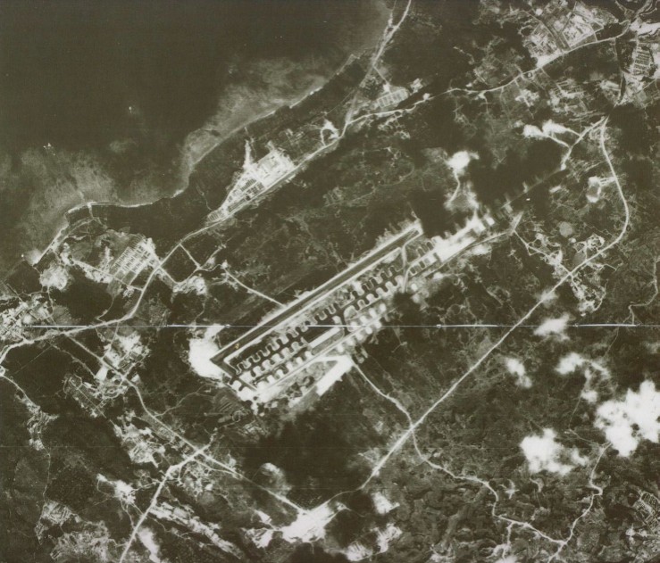 画像：宜野湾市の航空写真（1945年当時）