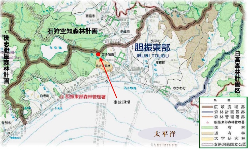事故現場の位置関係 画像:事故現場の位置関係