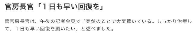 菅官房長官の発言 画像:菅官房長官の発言