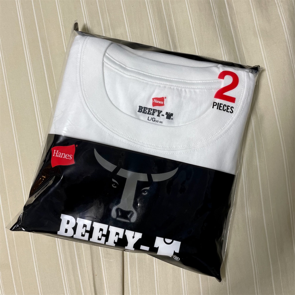 Hanes Beefyの白いtシャツ 365日をj棟で