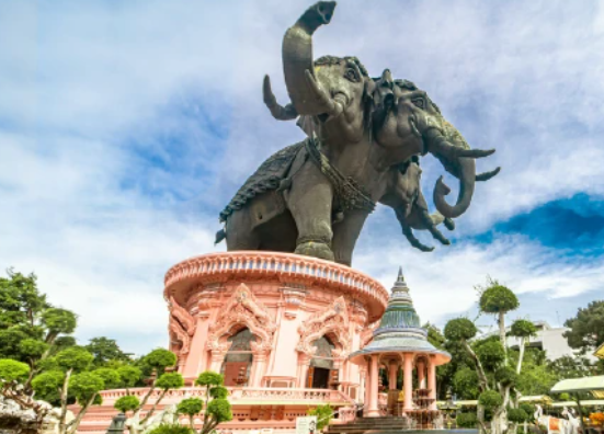 3頭神エラワンに乗るインドラ神銅像 レア】エラワンに乗ったインドラ像 三頭象 青銅 ブロンズ 置物 三頭像