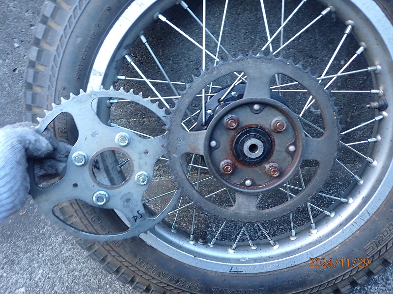 TL125(JD06-2/170cc) 整備-13(スプロケット交換58⇒54歯) - 無限∞空間ー新館 TL125(JD06-2/170cc) 整備-13(スプロケット交換58⇒54歯) - 無限∞空間ー新館