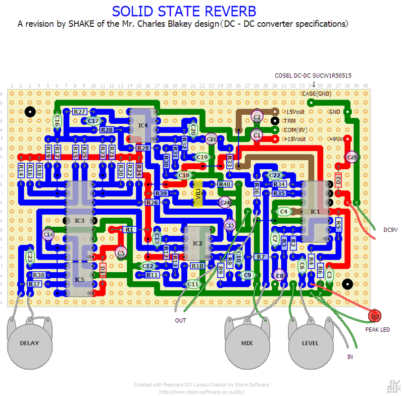 ☆SOLID STATE REVERB（レイアウト公開!!!）☆ - SHA-KE'S Blog ※ギター改造と自作エフェクター※