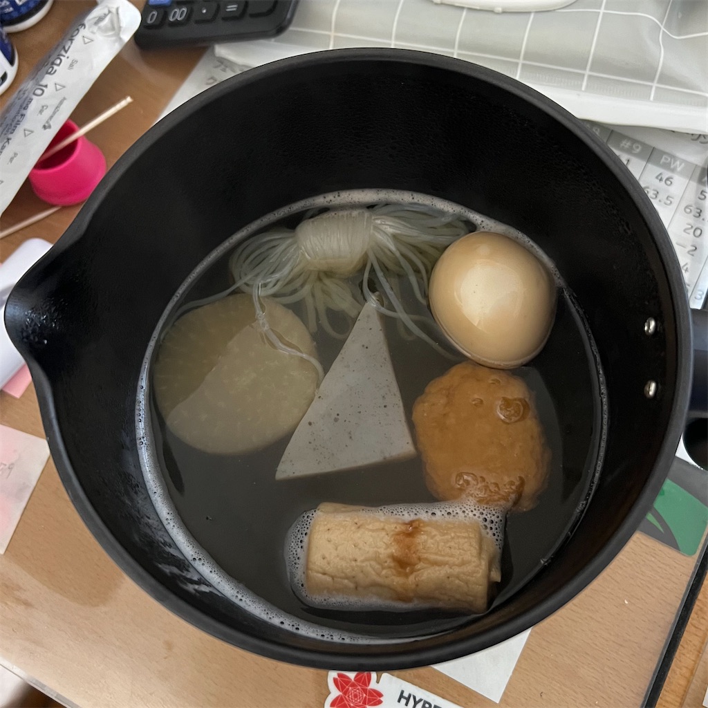 クッキングケトル生活】ラーメン二連発の次は定番の「6 品目おでん」を