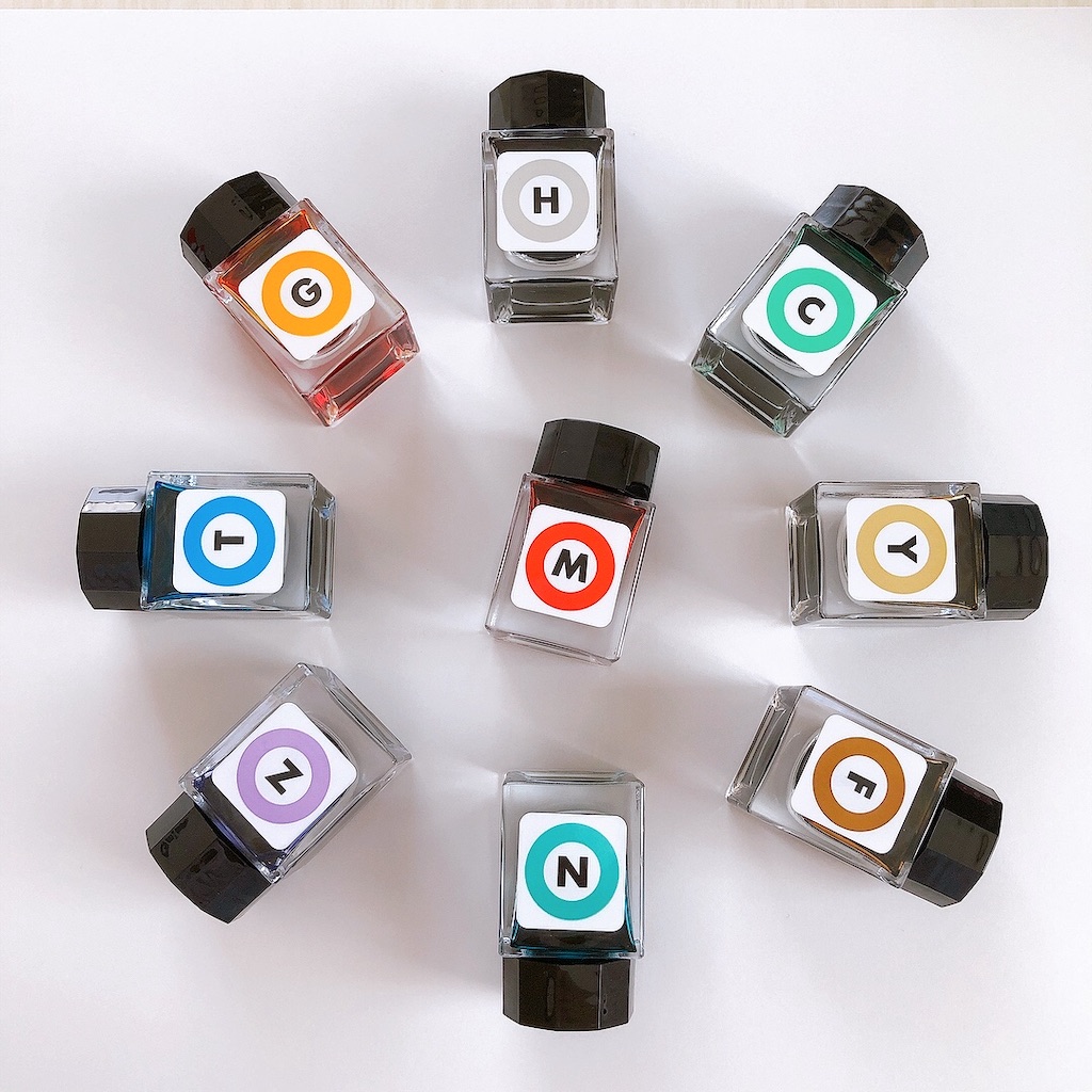 東京メトロインク全色で書いてみた - みこぶんぐ