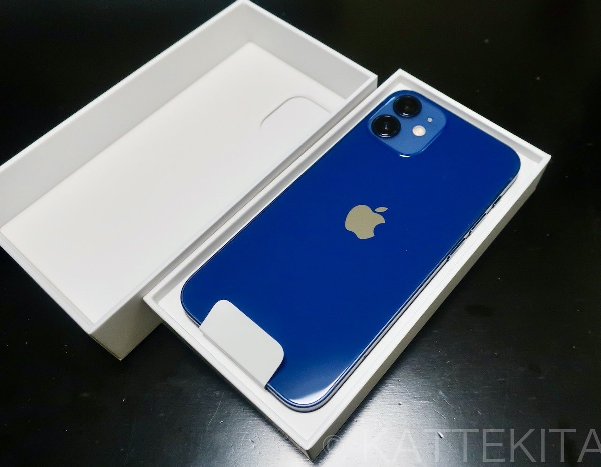 Apple iPhone 12 mini 128GB ブルーを買ってきた。サイズ良し、カメラ