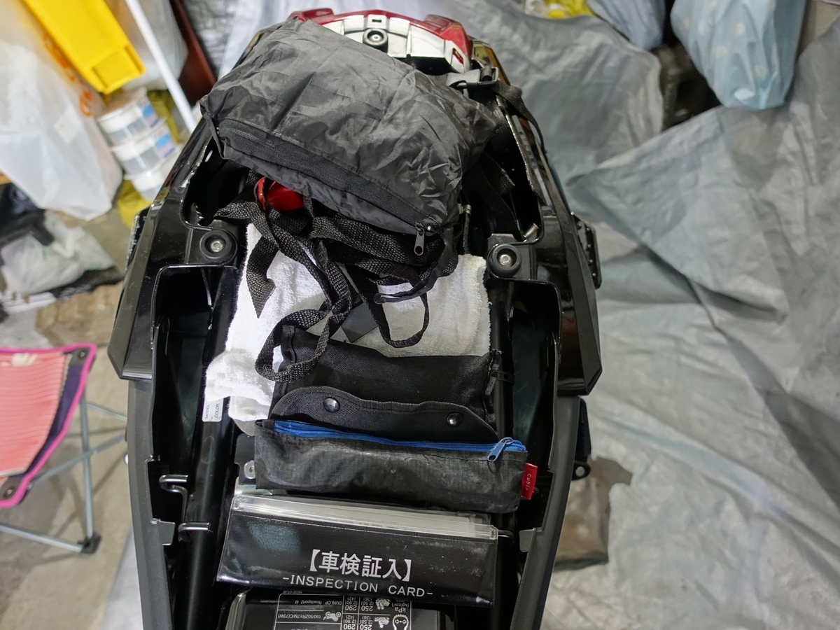 Suzuki Katana luggage setup / 新型カタナ シートバッグ サイドバッグ