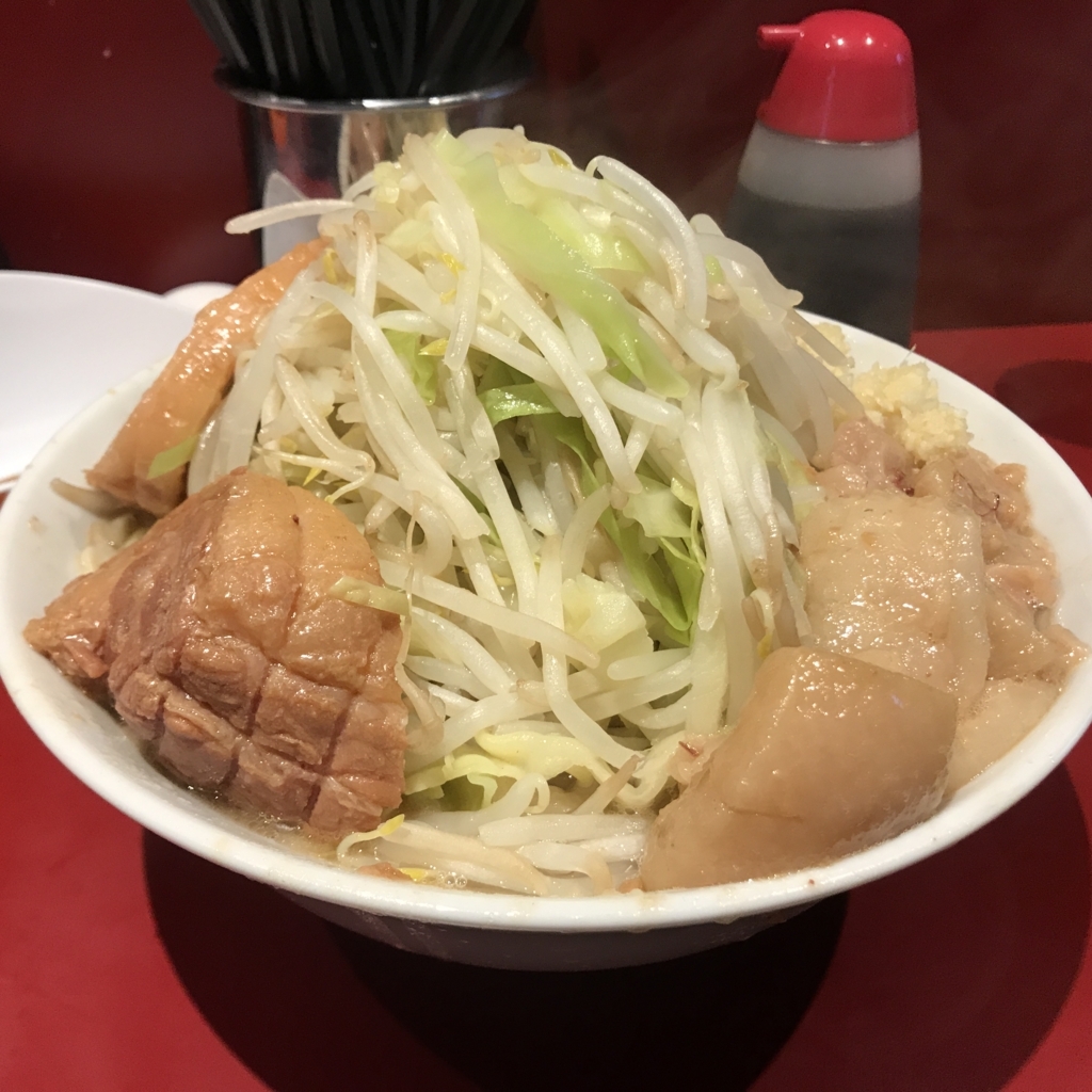 ラーメン二郎 荻窪店 小ラーメン 生玉子 フロムムサシノ