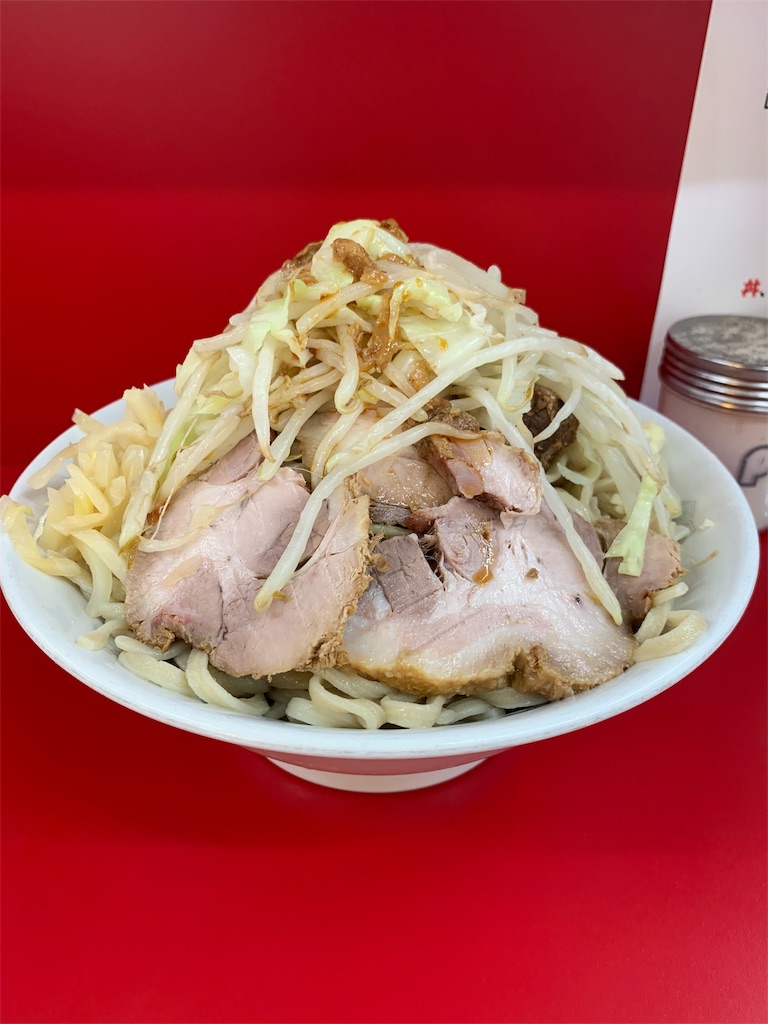 ラーメン二郎 神田神保町店 冷やし中華っぽいの大 味玉 フロムムサシノ