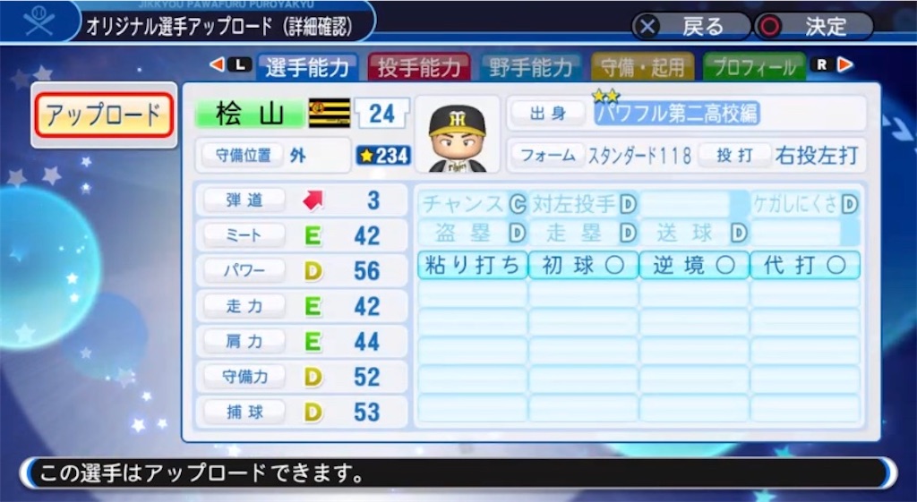 パワプロ2018］阪神タイガース 桧山進次郎(代打ver)［パワナンバー