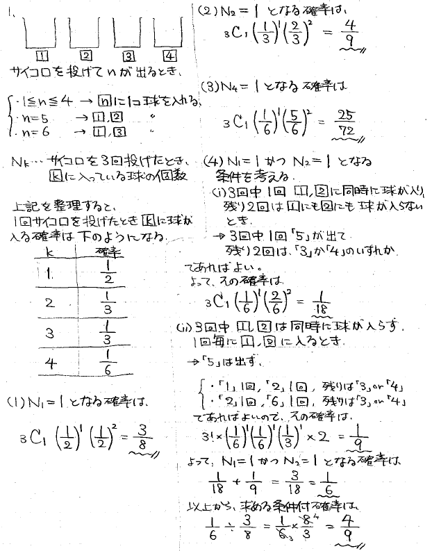 2026年度 日医大数学 解いてみました。 - ちょぴん先生の数学部屋