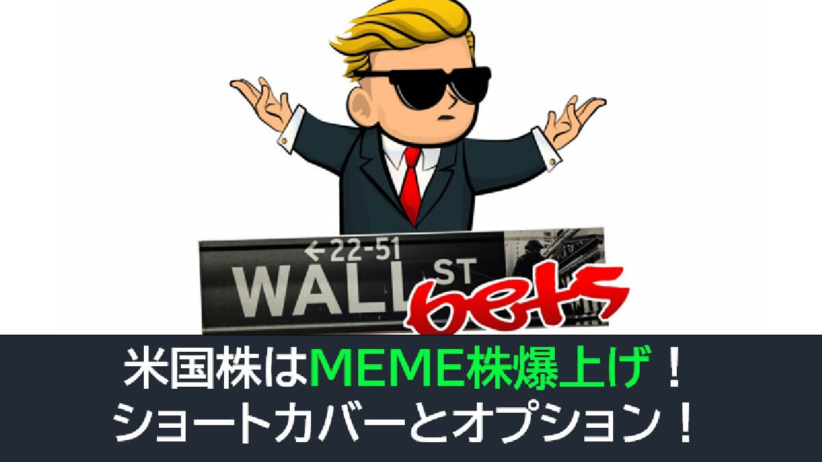 米国株はMEME株祭り！ショートカバーとオプションで爆上げ - ”もみあげ”の米国株投資-お金で幸せになる！-