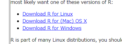 R言語　ダウンロード