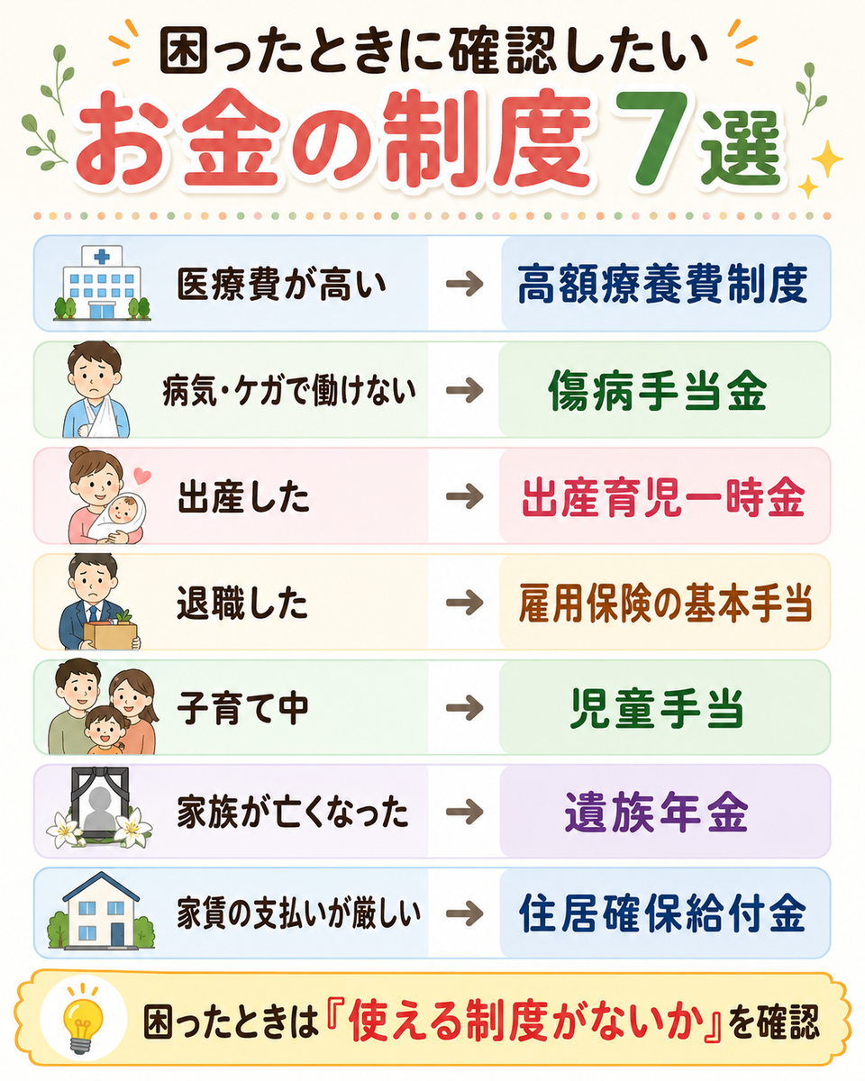 困ったときに確認したい お金の制度7選
