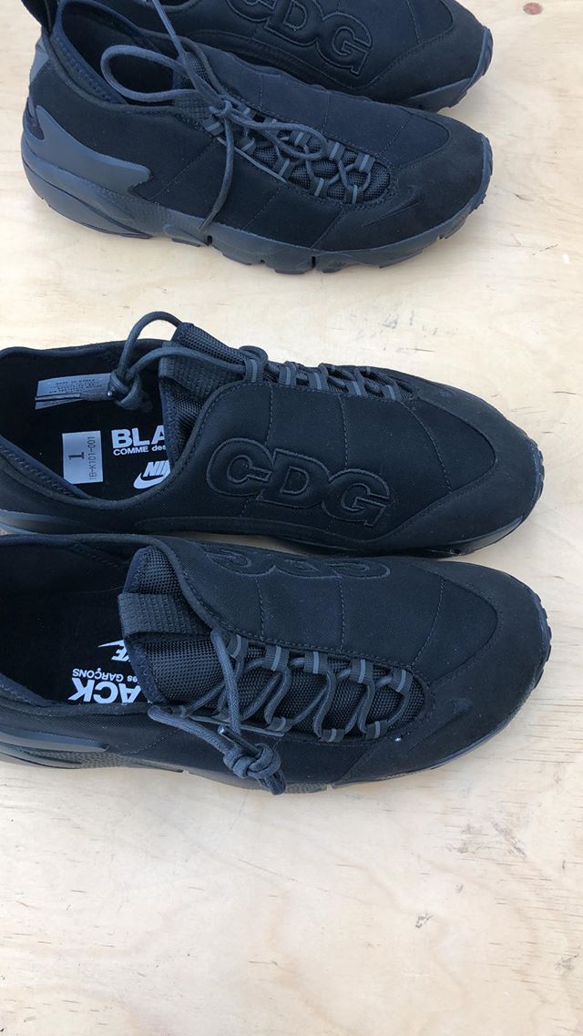 cdg black nike footscape