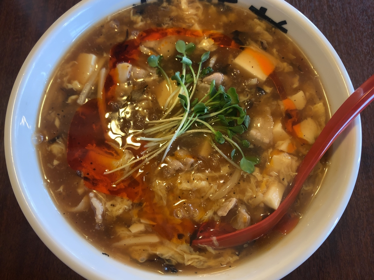 桃源花の酸辣湯麺