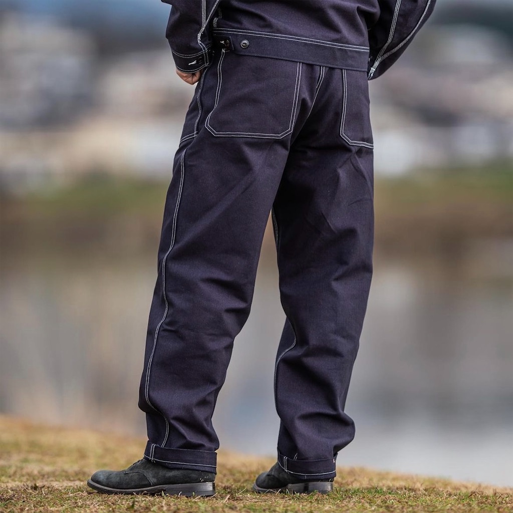 Work Pants WWⅡ Duck indigo 12th Anniversary Model - STRAY