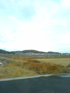 12月24日、車窓から