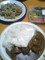 10月8日、晩ごはん・超うましな肉カレーと野菜炒め！