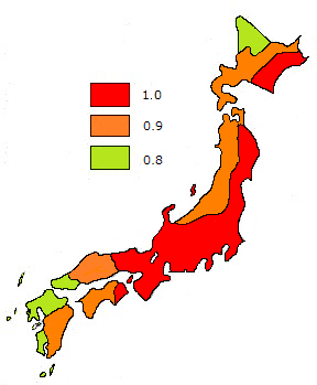 地震地域係数 Z