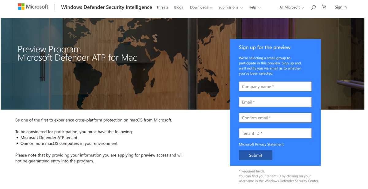 Microsoft Defender ATP Mac版プレビュー申し込み - 🍀STUDY ROOM