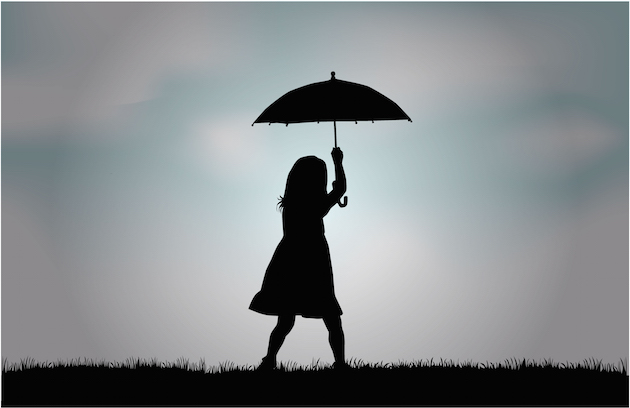 Girl with umbrella