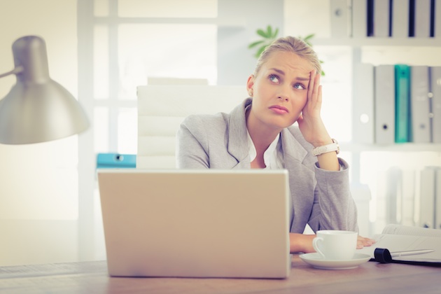 Businesswoman using laptop