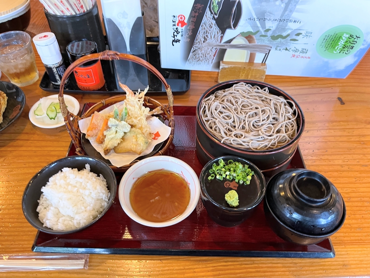 吹上庵のそば定食