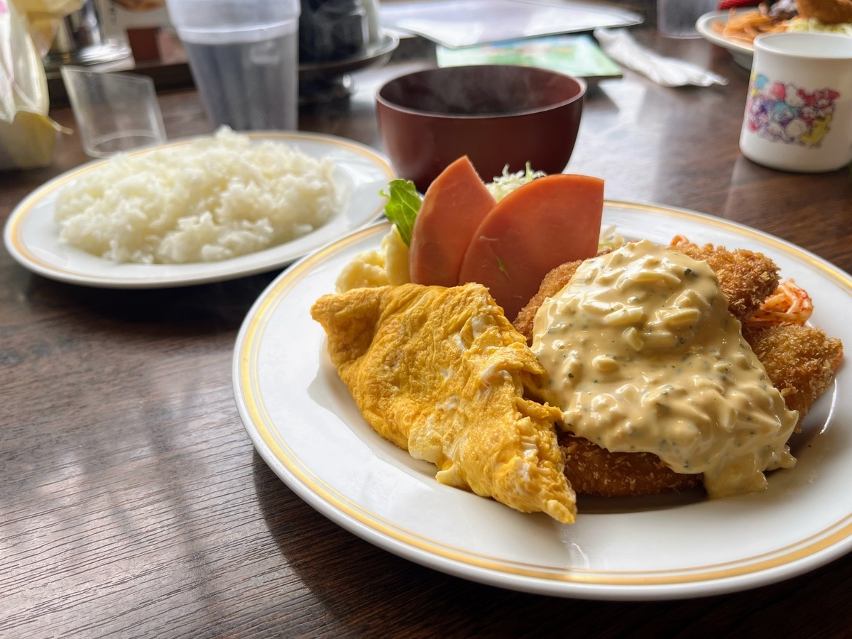 私はAランチにしました。