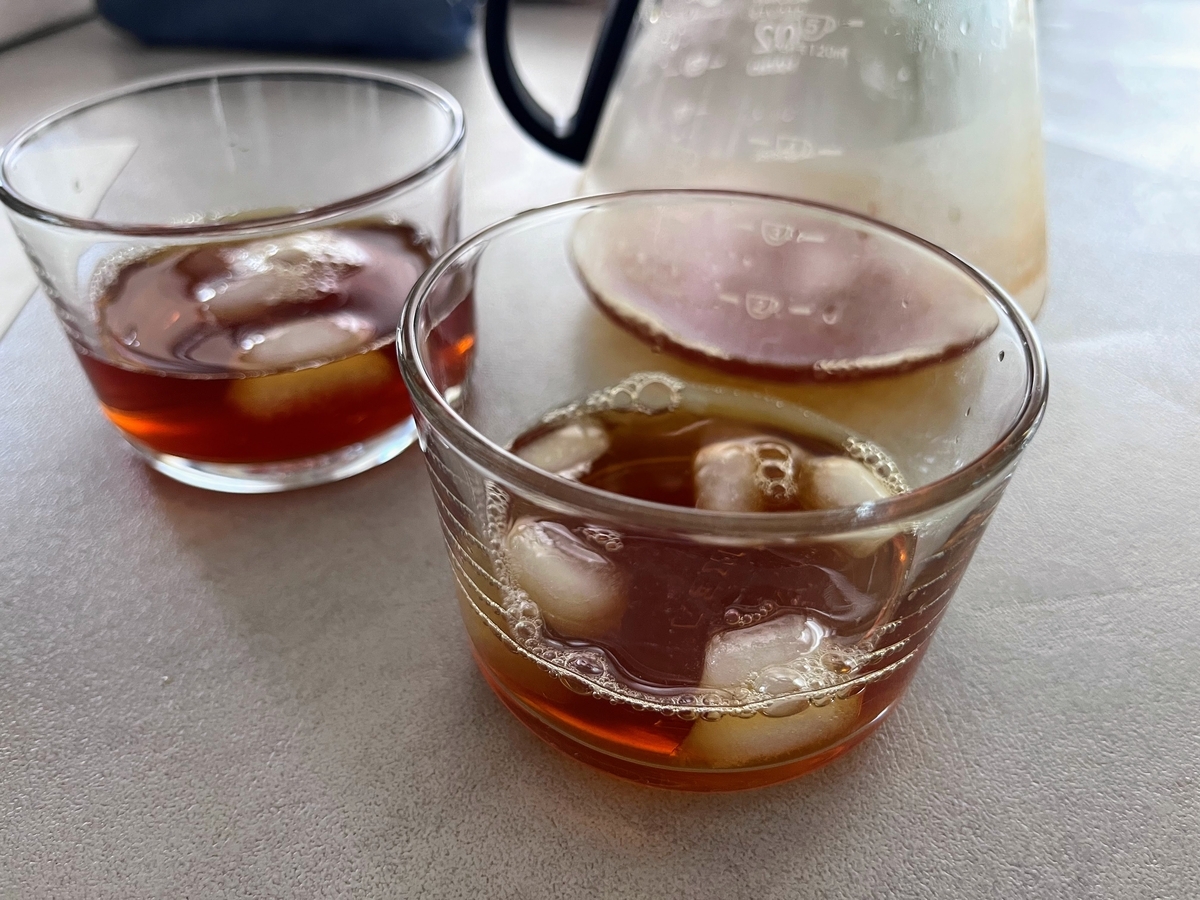 アイスコーヒーにして飲みました