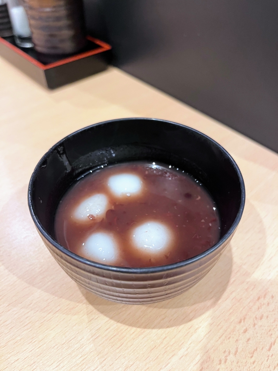 朝ごはんにあった白玉団子